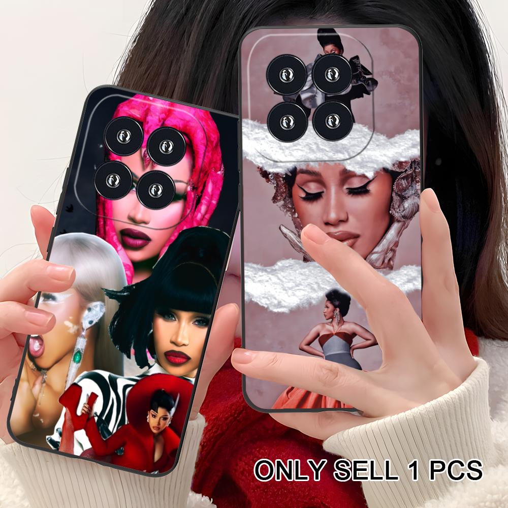 Cardi B Matte TPU Mobile Phone Case for Xiaomi 15 14 13 12 Mi 11 T Ultra Lite Pro S X 5G Colorful Printing Cover