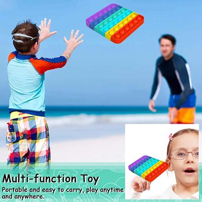 Push Pop Bubble Fidget Jucărie senzorială Pachet de jucării pentru ameliorarea stresului pentru copii Adulti Curcubeu Instrumente anti-anxietate Jucării pentru ameliorarea stresului de birou