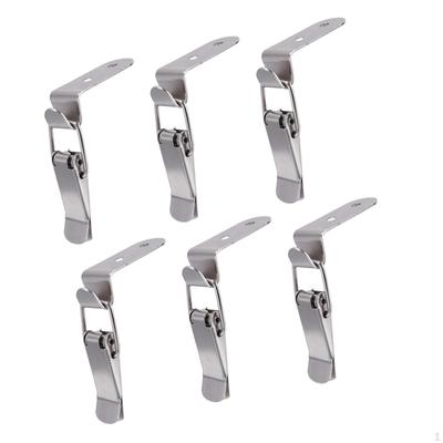 6 Pieces 90 Degree Hook Lock Bolt Angle Locking Latch with Screws Buckle Loaded Toggle for