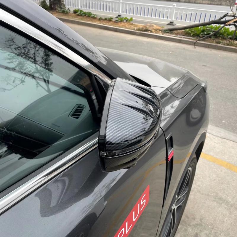 For Changan CS55 Plus Unis 2025 Accessories ABS Carbon Side Rear View Mirror Cover Caps Shell Frame Car Trims Styling 2024