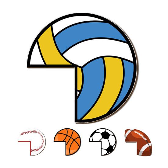 xiaobudian Door Frame Sticker, Sports Corner Protector, Basketball Football Baseball Rugby Self-Adhesive Sign for Fans Boys Rooms Home Decor