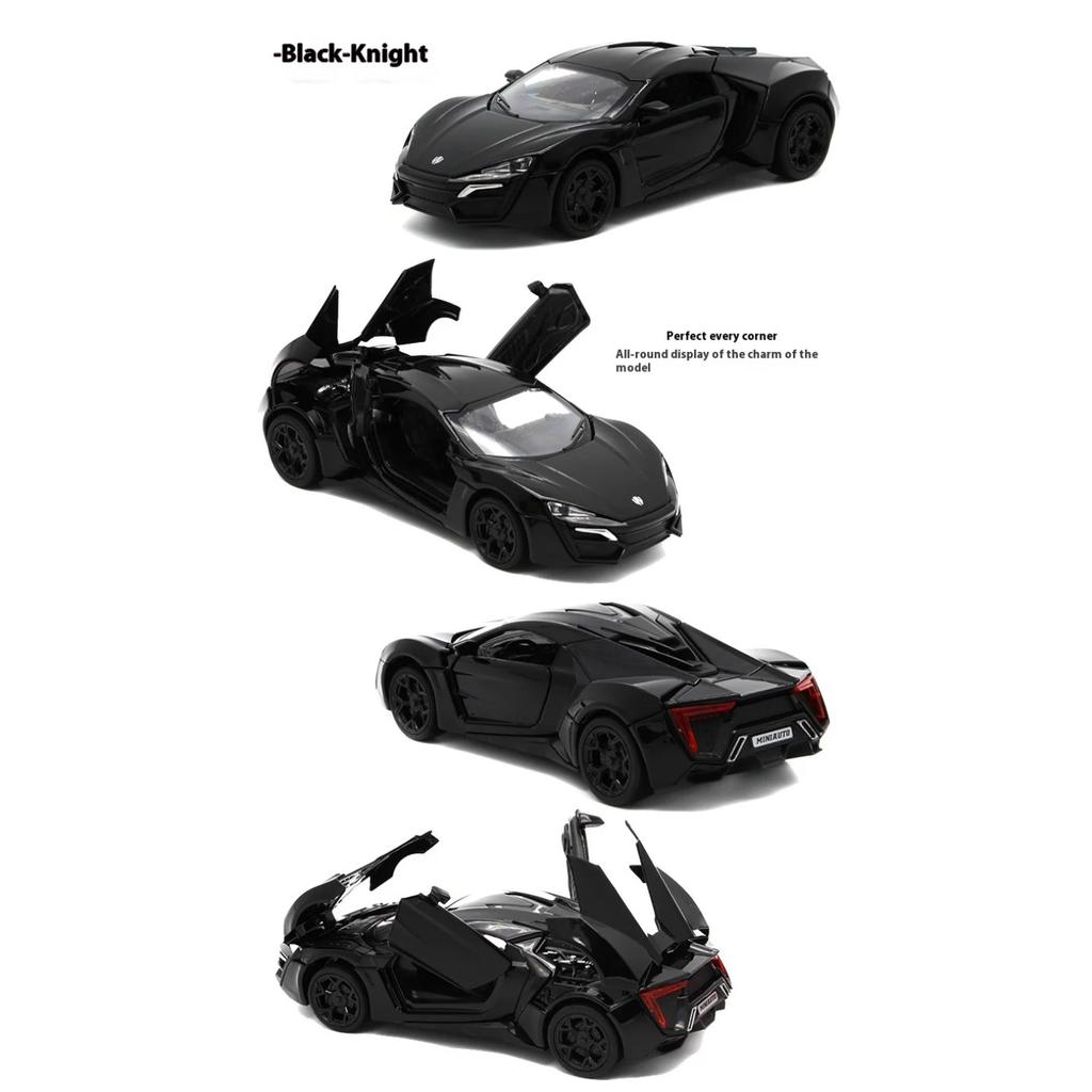 1/32 Simulated Alloy Laiken Sports Car Model Car, with Sound and Light Children's Toys, Boys' Holiday Gift Ornaments