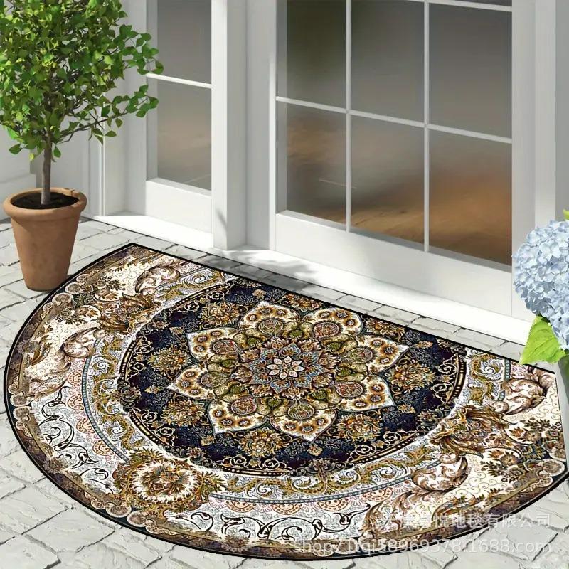 

Полукруглый ретро коврик для входной двери, пылезащитный и противоскользящий ковер для прихожей 60 * 90Cm