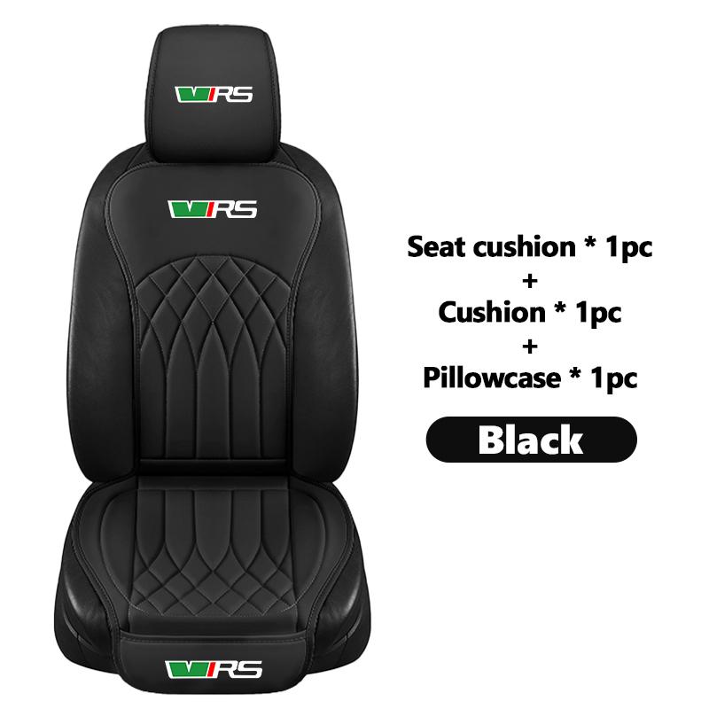 ADZ1 Car Seat Cushion Pad Leather Seat Cover Decoration Dust Proof Interior Accessories For Skoda Fabia Kodiaq Kamiq Superb Yeti