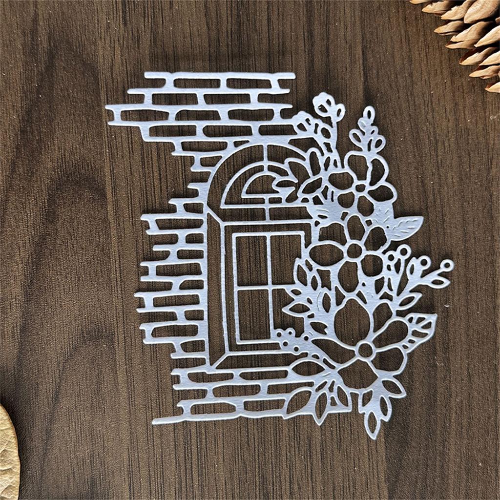 Window Flower Cutting Dies Carbon Steel Die Cut Templates Metal Embossing Stencils for Scrapbooking Card Making Albu