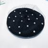 Women S Mesh Lace Beret Vintage Retro Large Head Size French Style Hat