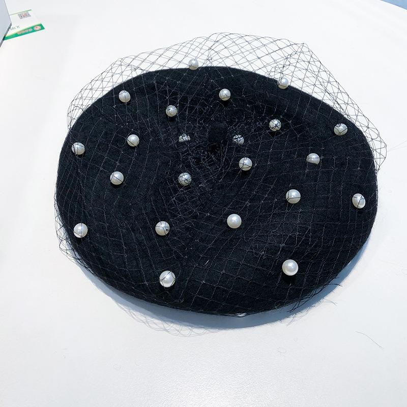 Women S Mesh Lace Beret Vintage Retro Large Head Size French Style Hat