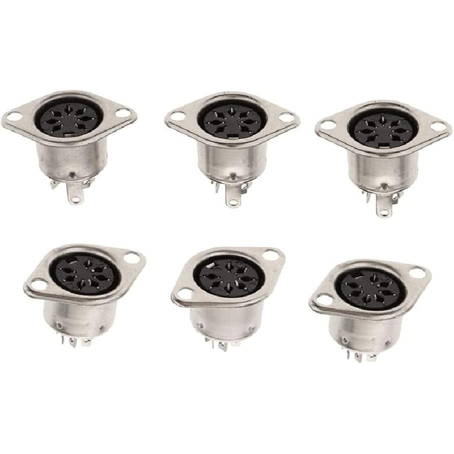 jing 4-контактный DIN-разъем мама Панельный разъем Шасси Аудио 2-контактный Пайка Din-разъем 6 шт. 7 Pin