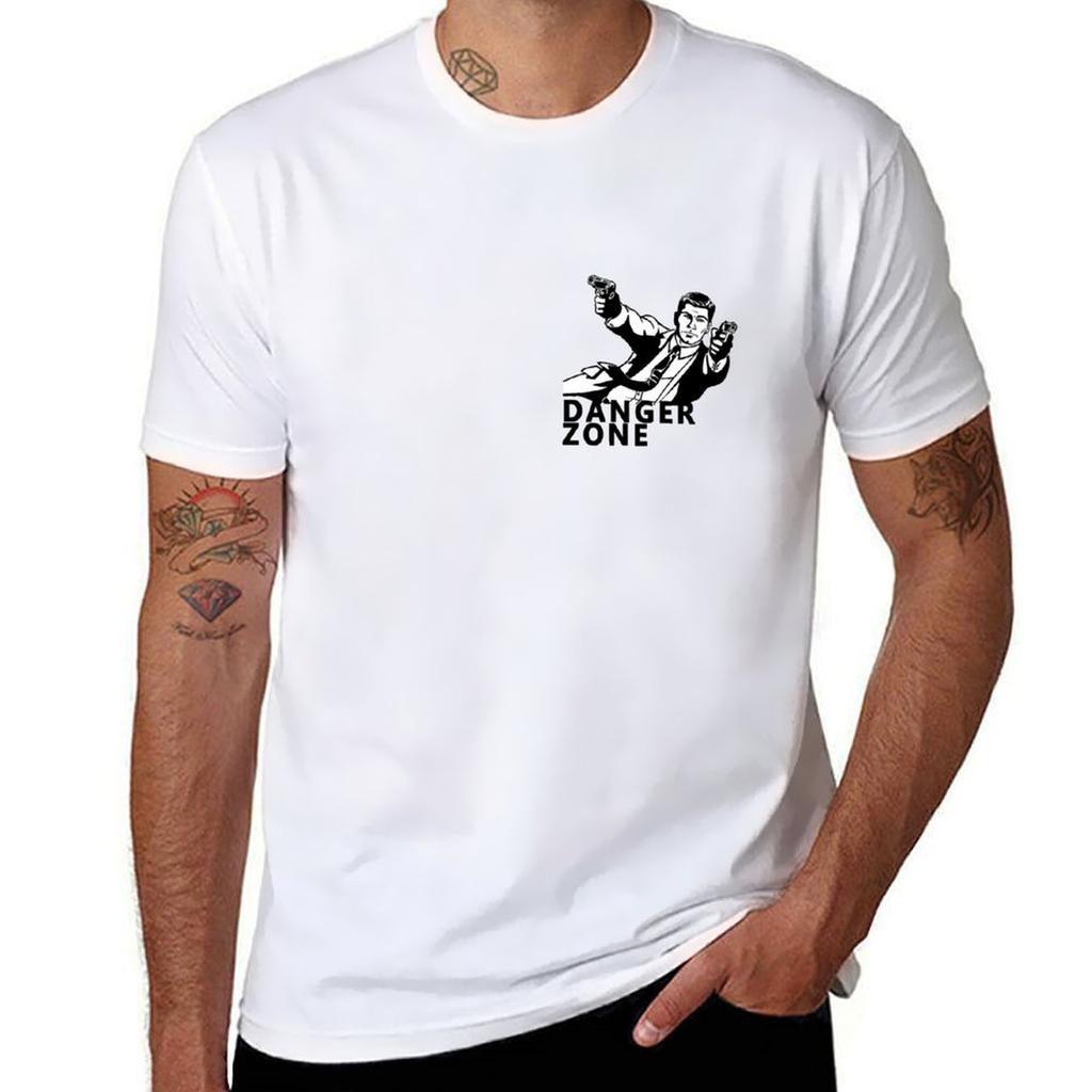 Archer - Danger Zone T-Shirt Louboutins Tees Sweat T Shirts for Men Cotton