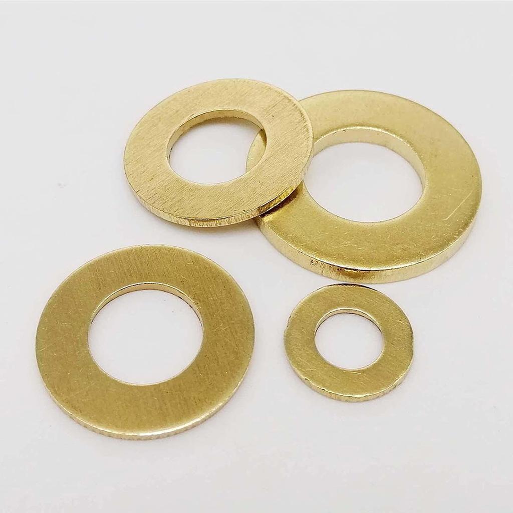 Brass and Copper Flat Washers and Spacers - Sizes: M2 to M12