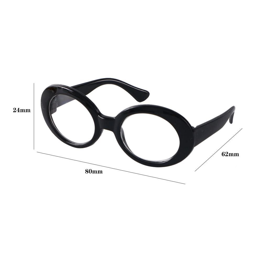 Plastic Doll Mini Glasses Miniature Doll Eyewear Doll Accessory Round Frame Glasses Kids Gift