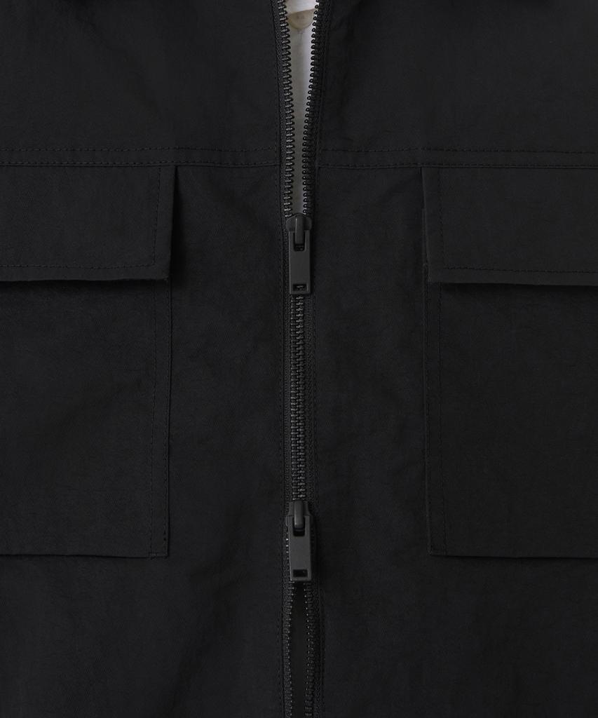 Musinsa Standard Nylon Crease Double Pocket Zip-Up Jacket [Black]