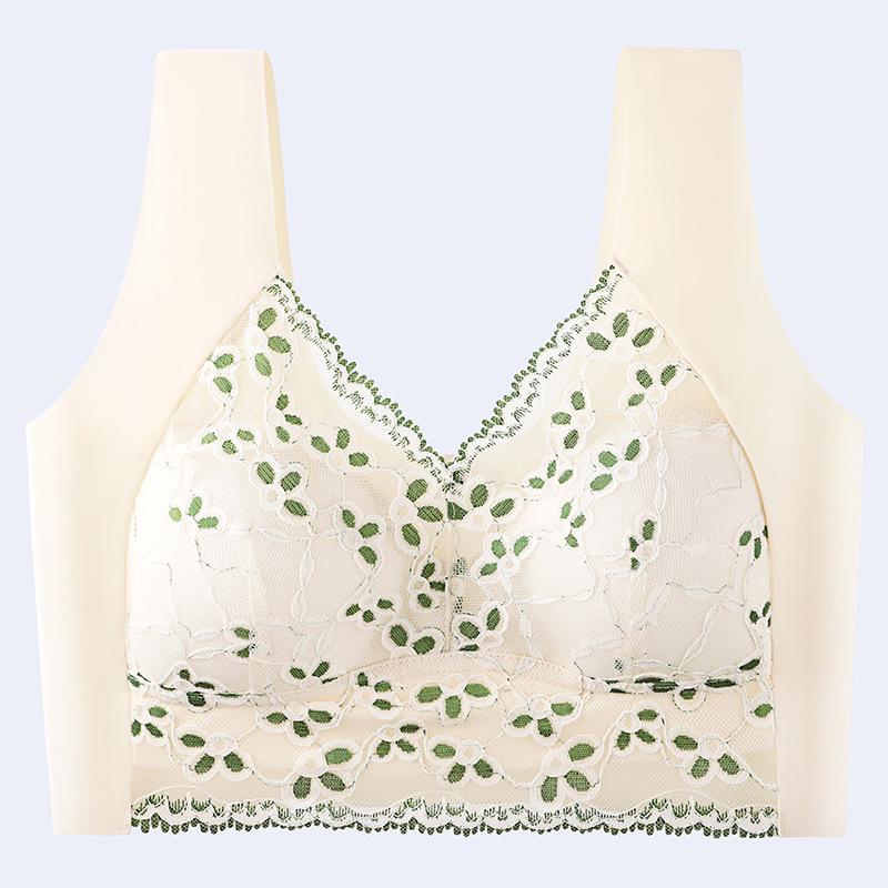 Seamless Lace Bandeau Bra: Wireless, Fixed Cup for a Flattering Look