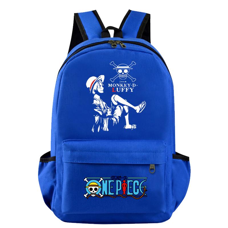Anime One Piece Bag Large Capacity Sweet Soft Backpack for Boy Girl Children Teenager Back To School Bag Leisure Travel Bag College Canvas Bagpack