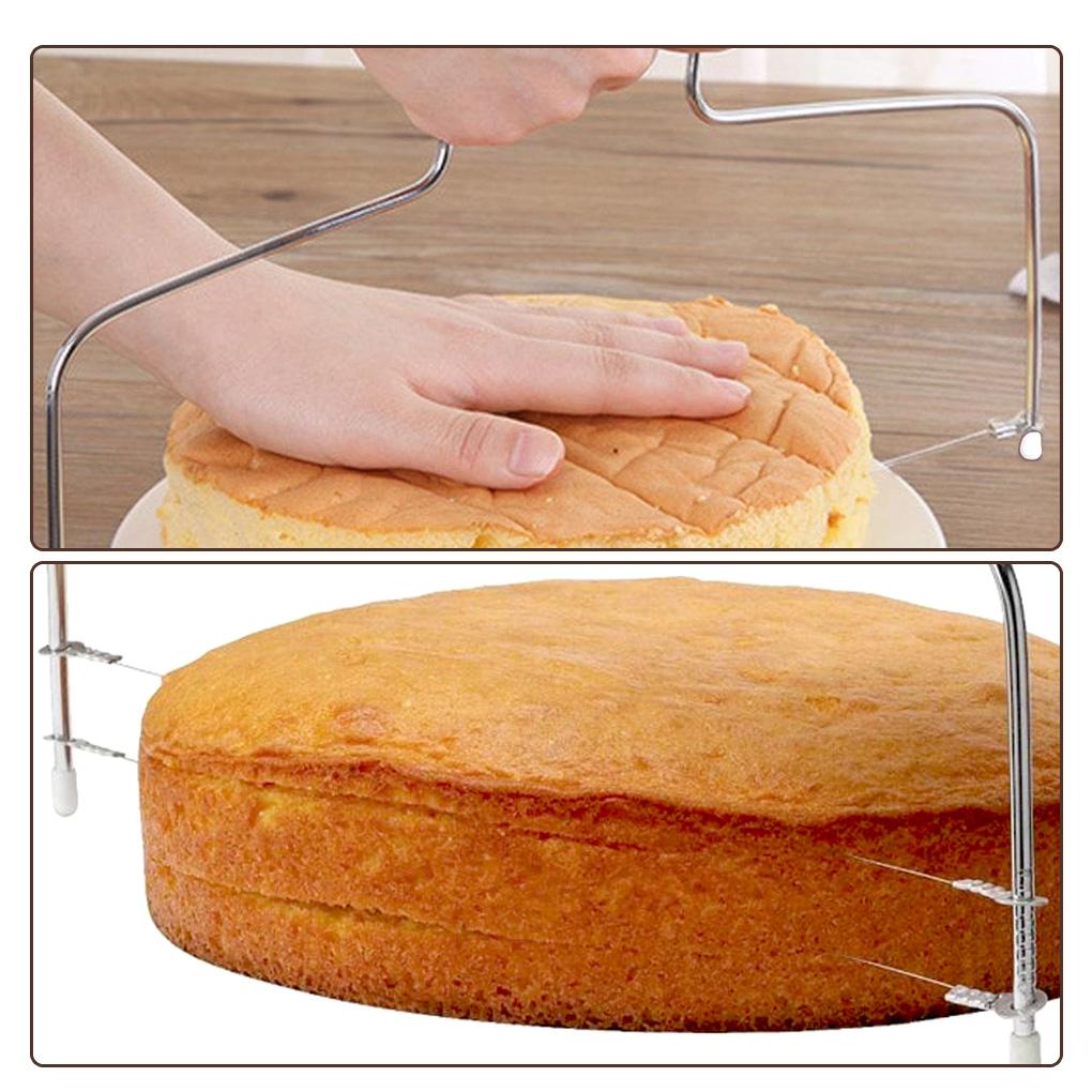 Cake Leveler Stainless Steel Wire Divider Kitchen Bread Layer Home Adjustable Handle Tools Professional Chef Accessories