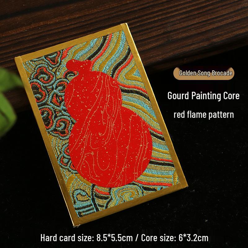 Calligraphy Desk Ornament: Creative Song Brocade Display, Xuan Paper DIY Card, Decorative Cultural Picture Frame Gift