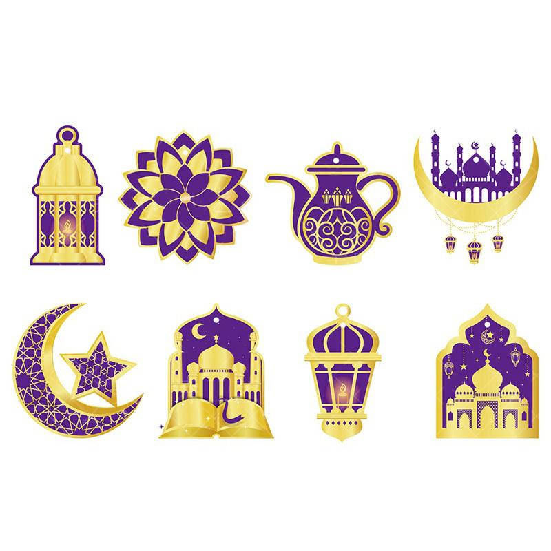 Eid Mubarak Pulling Flag Ramadan Hanging Pendants Decoration  Middle East Festival Party Islamic Muslims Decor Ornaments