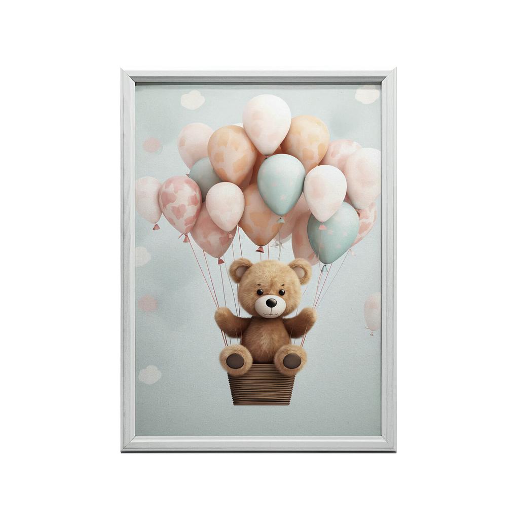 Podniebny Raj Małego Misia Podniebny Raj Małego Misia, 70X100 Cm, Rama Drewniana Ciemny Brąz, Papier Matowy 230 Gsm