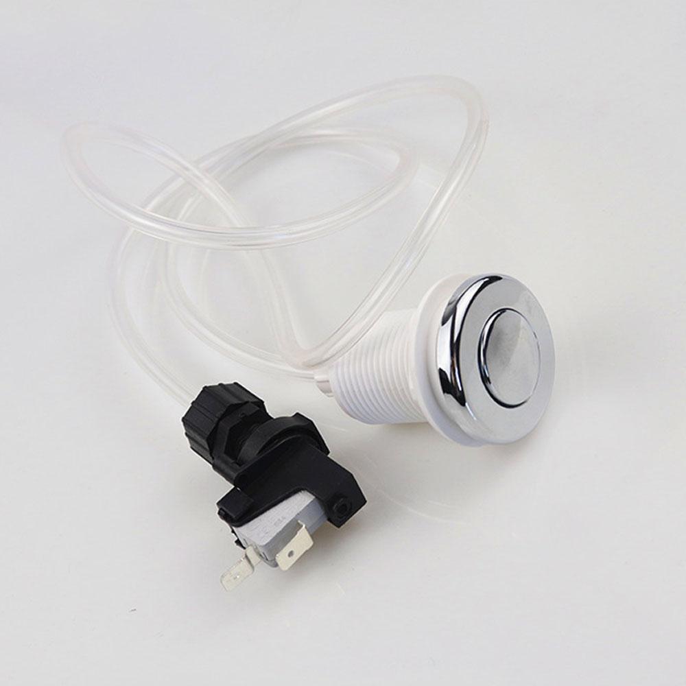 250V 16A Bath Tub Spa Waste Garbage Disposal Self-Lock Air Switch Push Button 32mm On Off Push Air Pressure Button Switch 5-10KP