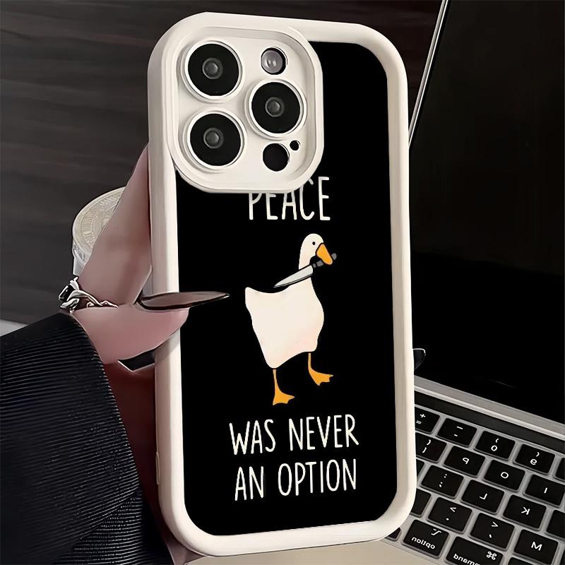 Phone Case for iPhone 17 Air 16E 15 16 Pro Max Funny Cartoon Goose Game Cover 14 Plus 13 12 Mini Soft Shell Silicone Fundas