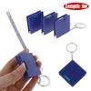 Square Mini Measure Tape Keychain Steel Tape Measure New 1M Retractable Ruler
