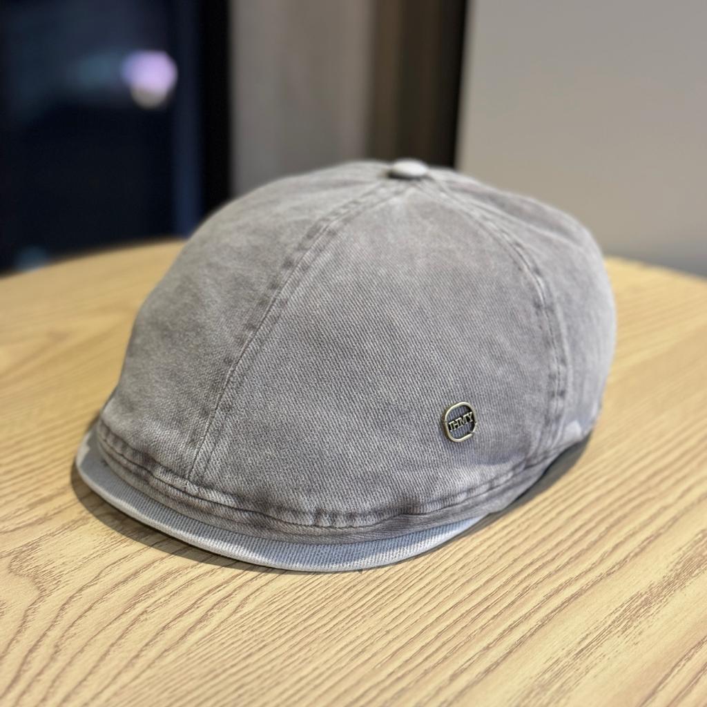 Korean-style Vintage Denim Forward Cap for Women, New Model, Makes the Face Look Smaller, Casual and Versatile, Can Be Worn Backwards, Beret,