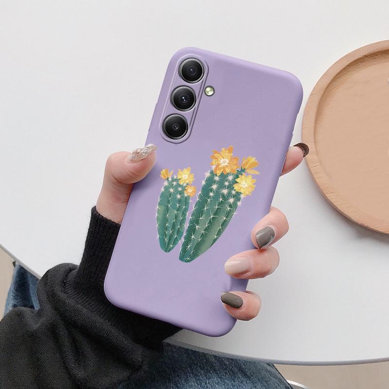 

Мягкий силиконовый чехол Cactus для Xiaomi Redmi Note 13 Pro 13C Poco M6 Samsung A35 A55 M35 S24 Huawei Honor 200 iPhone Camera Защитный противоударный чехол Samsung Galaxy S20
