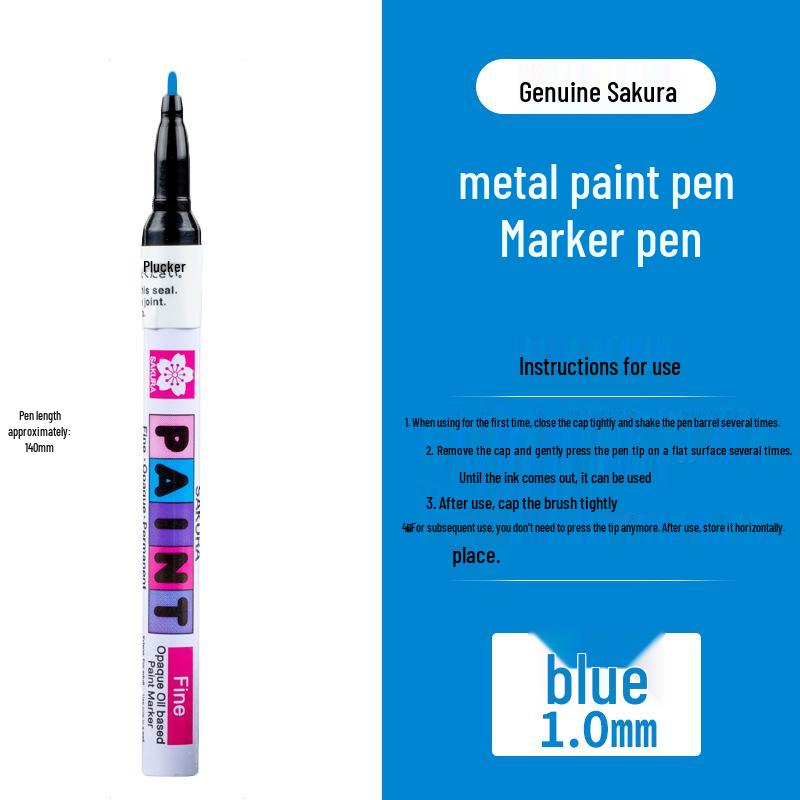 Japan Sakura Gold & White Oil-Based Paint Pen Set for Black Card Art & Drawing