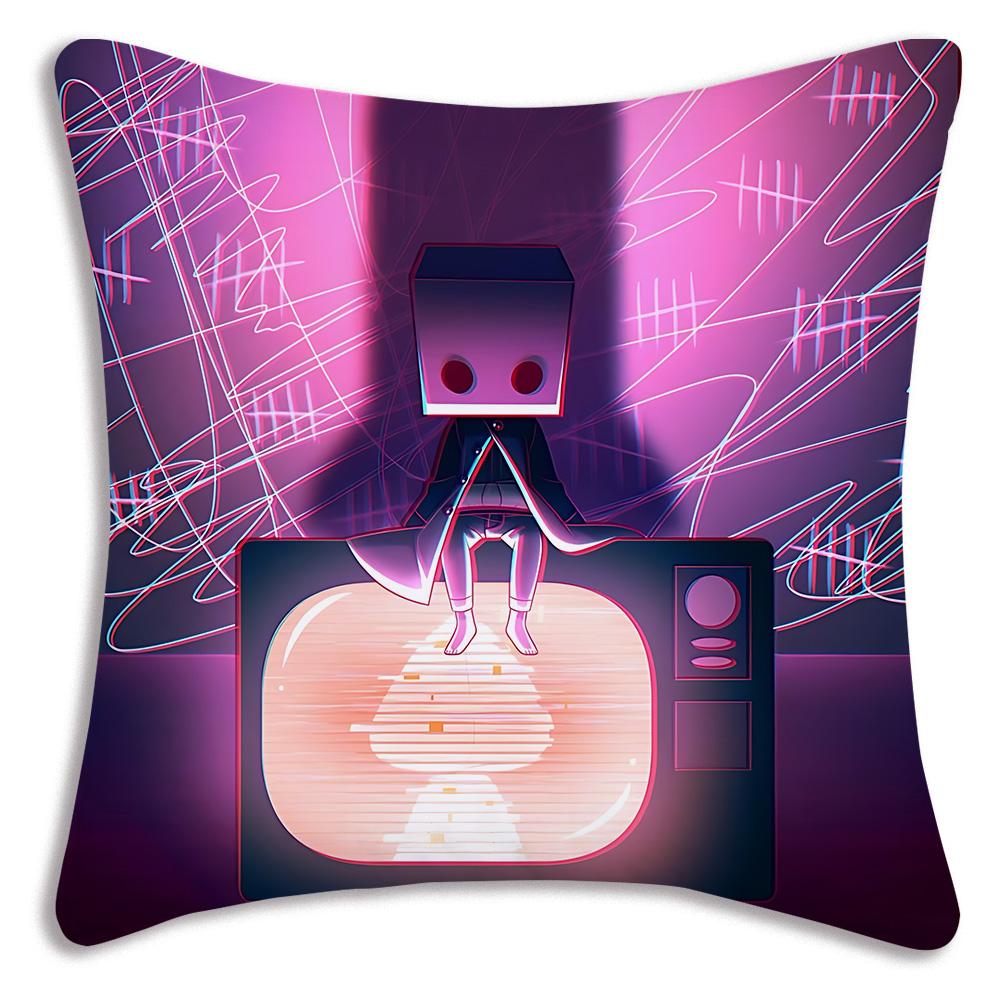 Game L-Little Nightmares Pillow Covers Cartoon Sofa Decorative Home Double-sided Printing Short Plush Cute Cushion Cover
