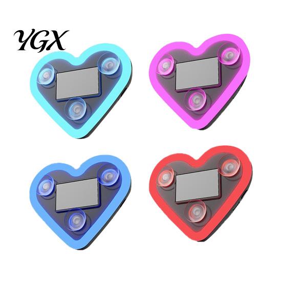 Dustproof Solar LED Light Heart-Shaped Neon Waterproof Romantic Car Lamp Garden Heart Auto On/Off Multi-Color Ambient Valentines Day Gift
