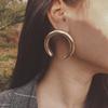 2022 Fashion Jewelry Personalized Exaggerated Hoop Earring Oversized Custom Statement Design Oval Memory Geometric Drop Earring