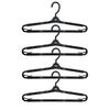 ORSUN Folding Bath Towel Hanger, Towel Rack, Clothes Dryer, Set of 4 (Black)