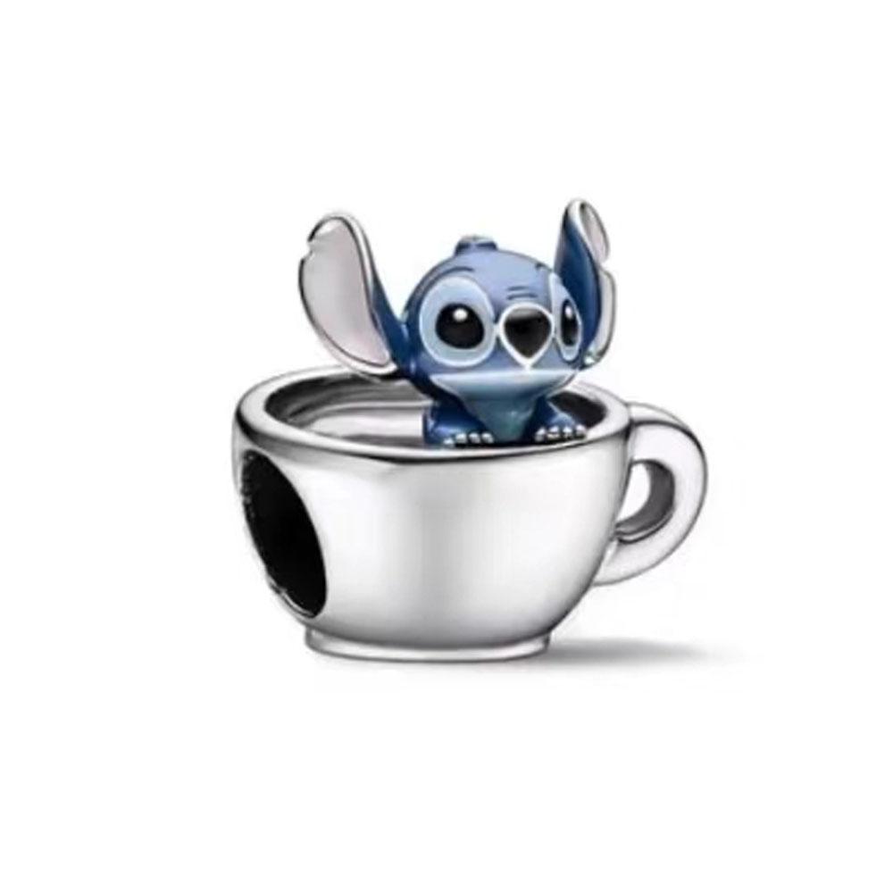 Fashionable 925 Silver Cartoon Beads Compatible with European Bracelet Koala Rabbit Mouse Princess Anime Beads DIY Jewelry Gift