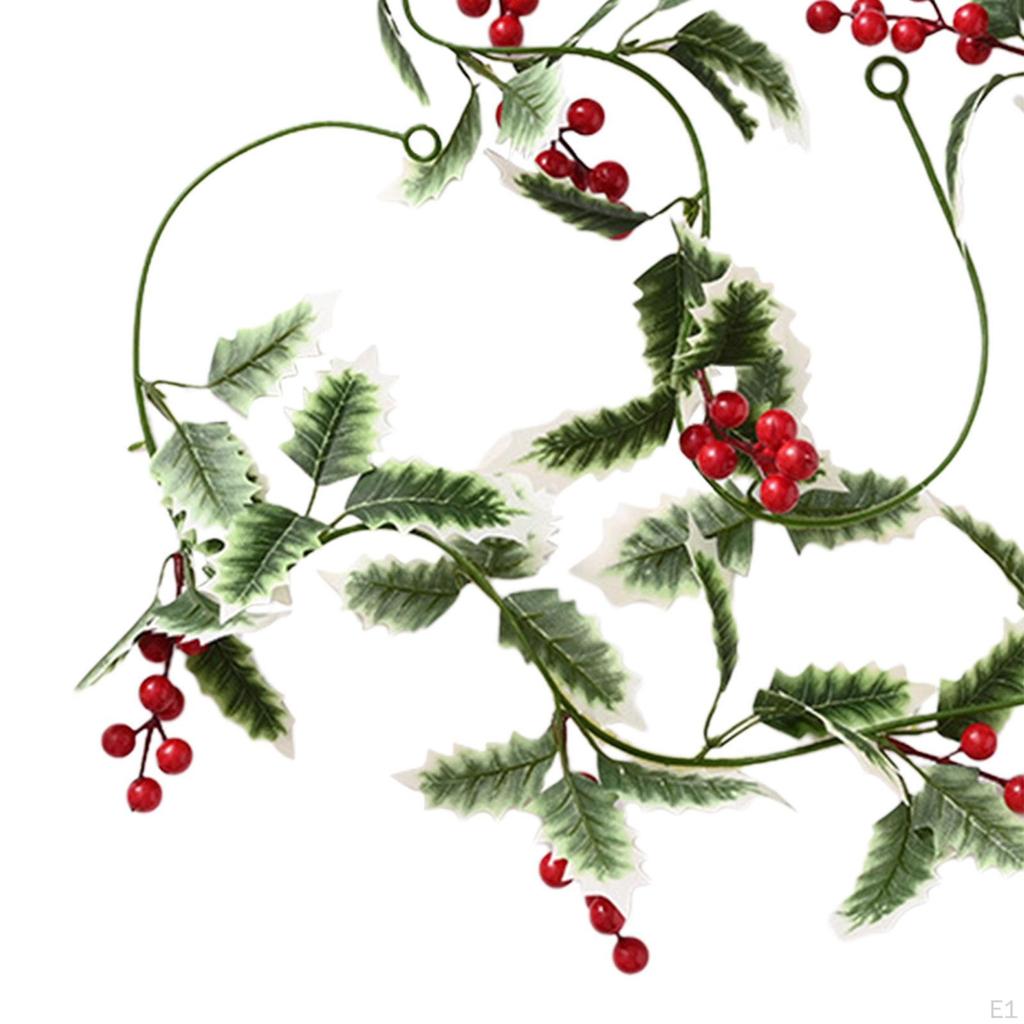 Artificial Christmas Berries Garland Rattan 2M Wall Hanging Greenery Wreaths DIY