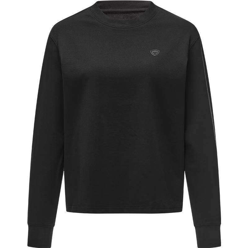 Tanbor Women s Cropped Long-Sleeve Round Neck T-Shirt L