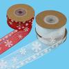 Christmas Organza Ribbon Snowflake Ribbons Handmade DIY Gift Wrapping Decoration Wreath Home Decor