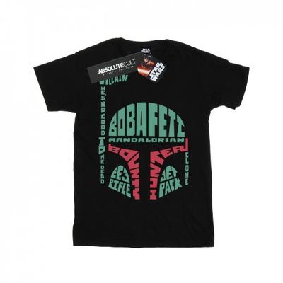 Tricou Boba Fett Text Head pentru băieți
