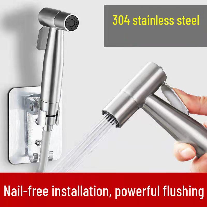 304 Steel Bathroom Toilet Sprayer Set with Faucet Nozzle
