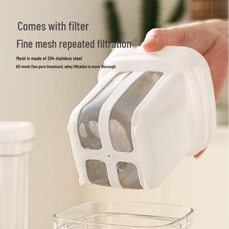 Multifunctional Yogurt Strainer and Cereal Storage Container - Large Capacity Sealed Food Jar