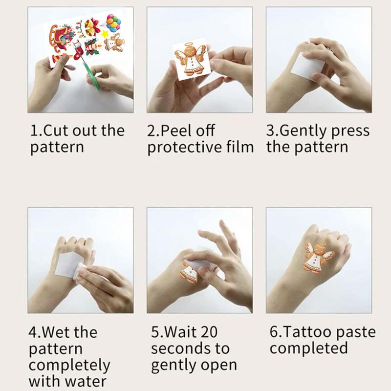 Cartoon 20PCS Cute Gabby Dollhouse Cats Tattoo Stickers Kawaii Anime Children Waterproof Tattoos Sticker Pack Kids Girl Gift Toy