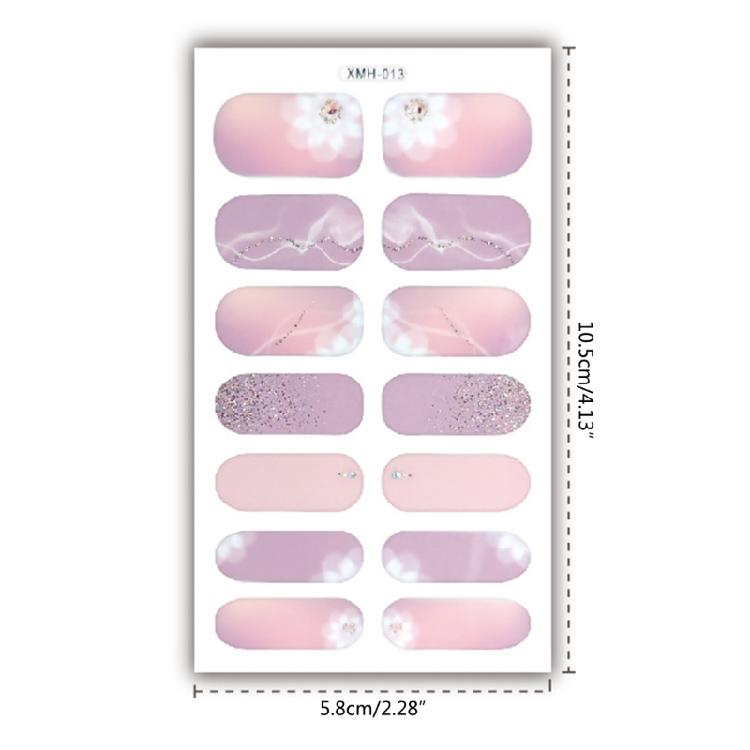 Flower Nail Art Stickers Full Wrap Nail Stickers Self-Adhesive Nail Art Decals