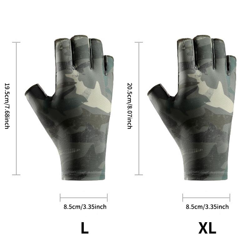 Rękawice wędkarskie bez palców z ochroną UV Rękawice chroniące przed słońcem Męskie Damskie na zewnątrz, Kajakarstwo, Wioślarstwo