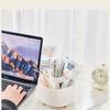 1pc Advanced rotating cosmetic storage box for easy access - durable plastic brush and skincare organizer
