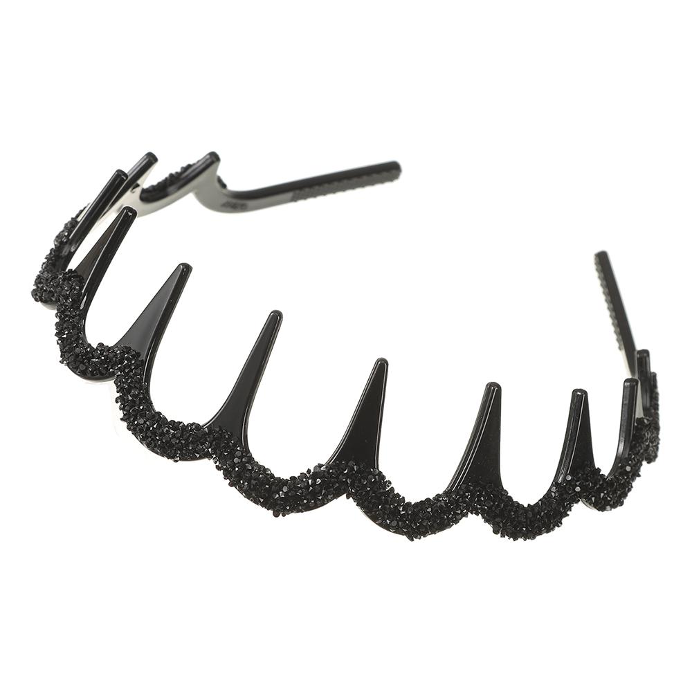Rhinestone Hairband With Teeth Gather loose hair daily Headband For Women Hair Bands Washing face makeup Hair Accessories