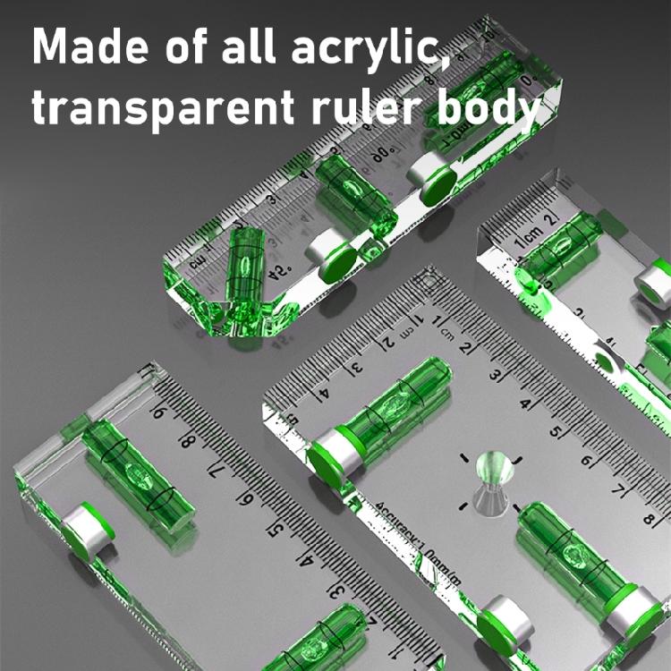 Magnetic Base Pocket Acrylic Check Bubble Level Tool Mini Level Tool Construction Tool with 90°/180° Level Bubbles