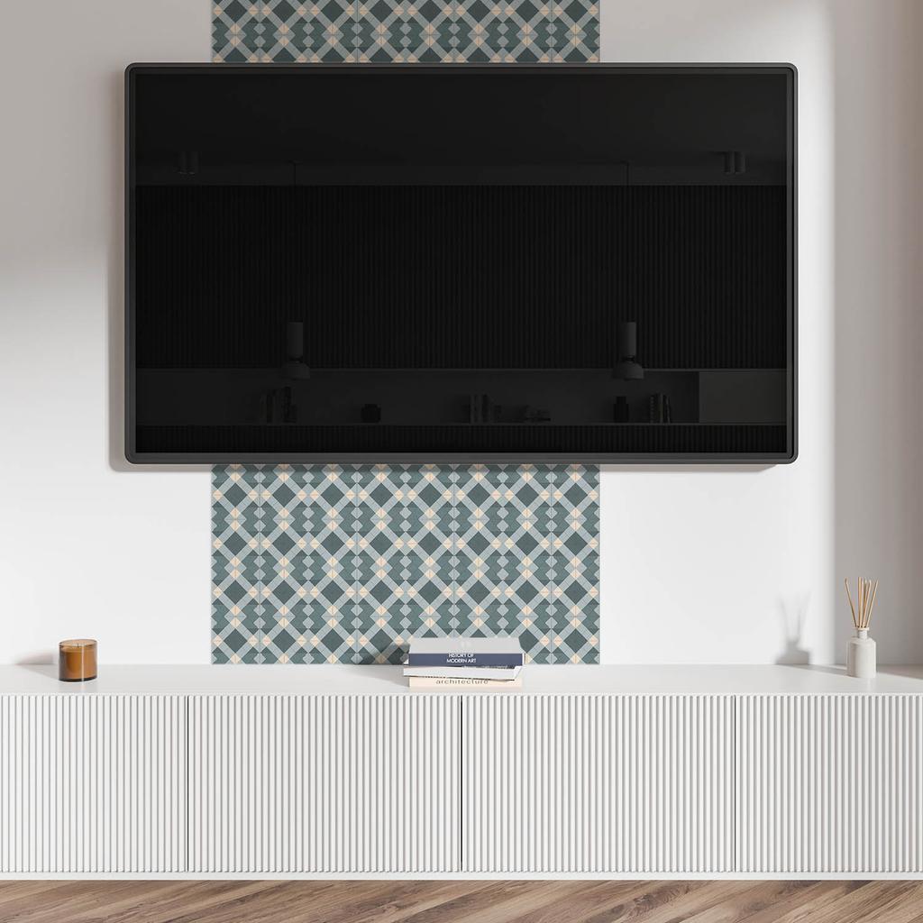 Naklejane Kafelki Pcv Z Motywem Idealne Do Przedpokoju Geometryczny Wzór W Romby 10X40X20 Cm