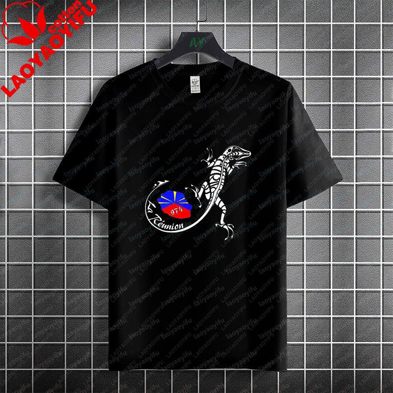 Unisex Unisexs Casual Attire For Geckothemed Streetwear Outfits Pure Cotton Short Sleeve Round Neck Fashion Tshirt