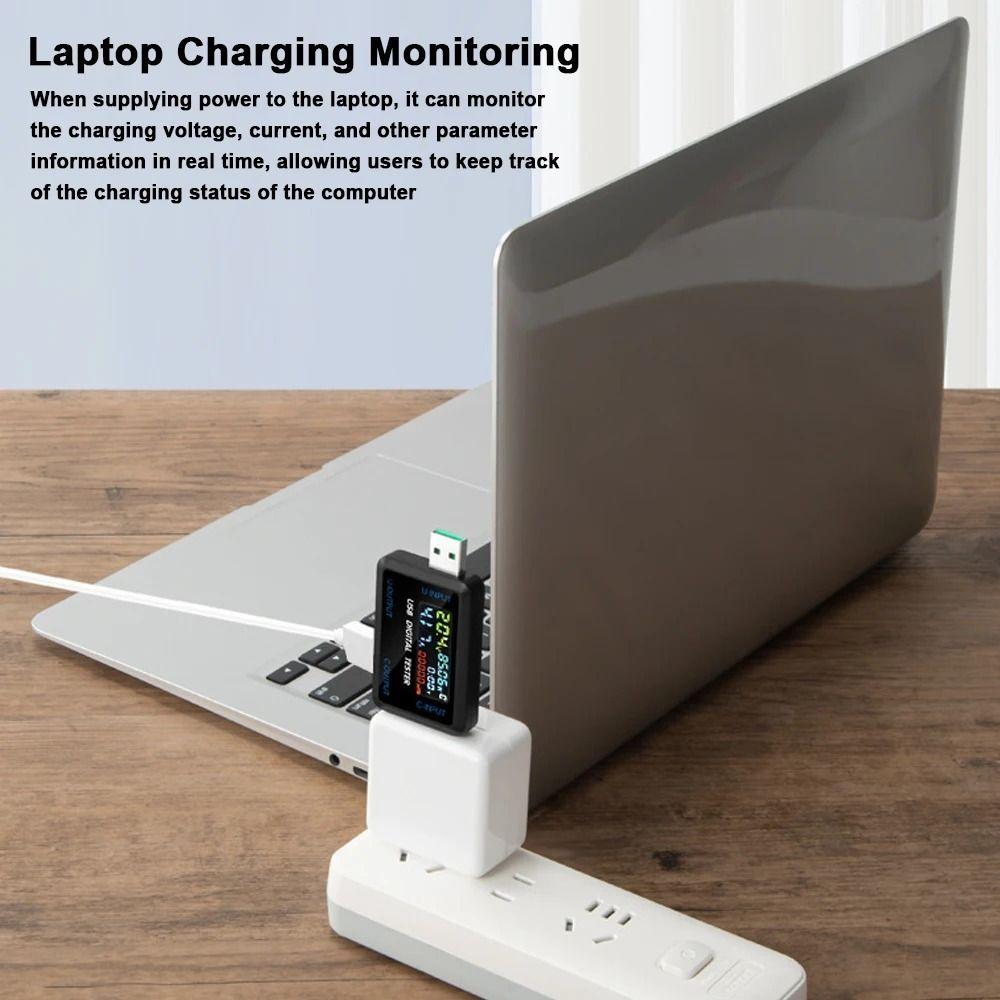 Color Display DC Digital Voltmeter Type-C&USB Charger Capacity Test USB Tester  Phone