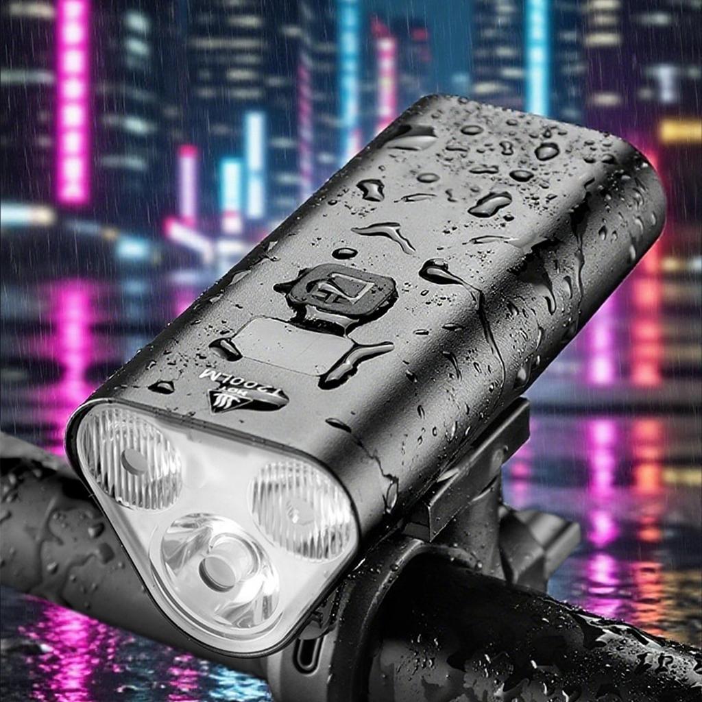 Front Bike Light Rechargeable Bright Bike Front Light 6 Modes Aluminum Alloy Safety Gear For Electric Scooter Mountain Road