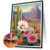30*40CM 5D DIY Full Round Drill Diamond Painting Desert Cactus Flowers Home Decoration Art Craft Mosaic Painting